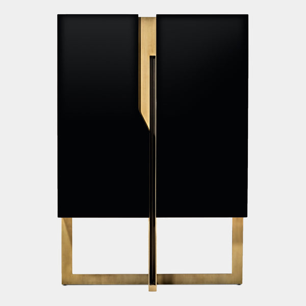 Valentina Lacquered Cabinet with Golden Detailing