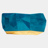 Luxury Faceted High Gloss Sideboard with Gold Leaf Detailing