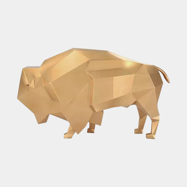 Luxury Gold Leaf Bull Statue