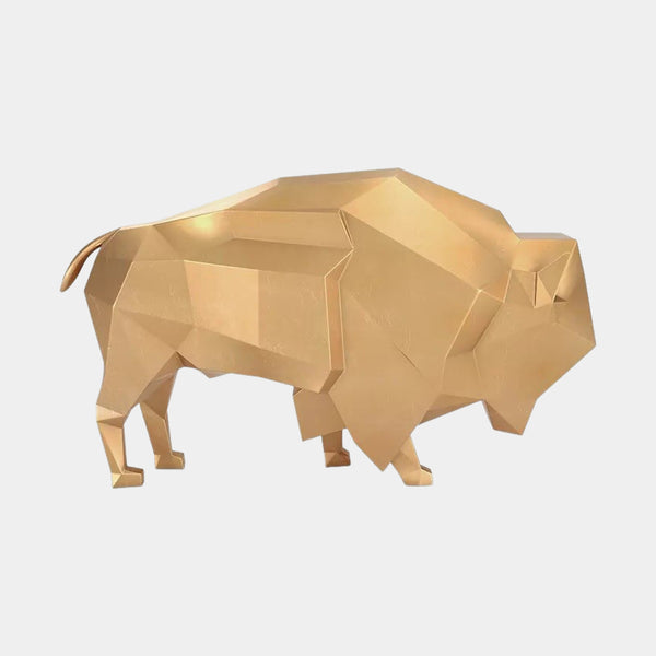 Luxury Gold Leaf Bull Statue
