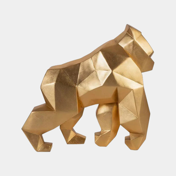 Luxury Gold Leaf Gorilla Statue