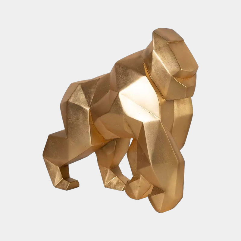 Luxury Gold Leaf Gorilla Statue