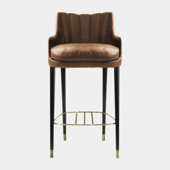 Maison Natural Leather Bar Chair