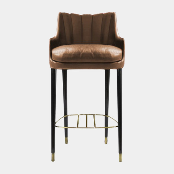 Maison Natural Leather Bar Chair