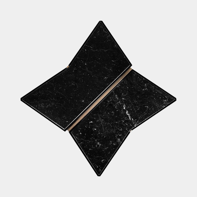 Marseille Side Table with Golden Detailing