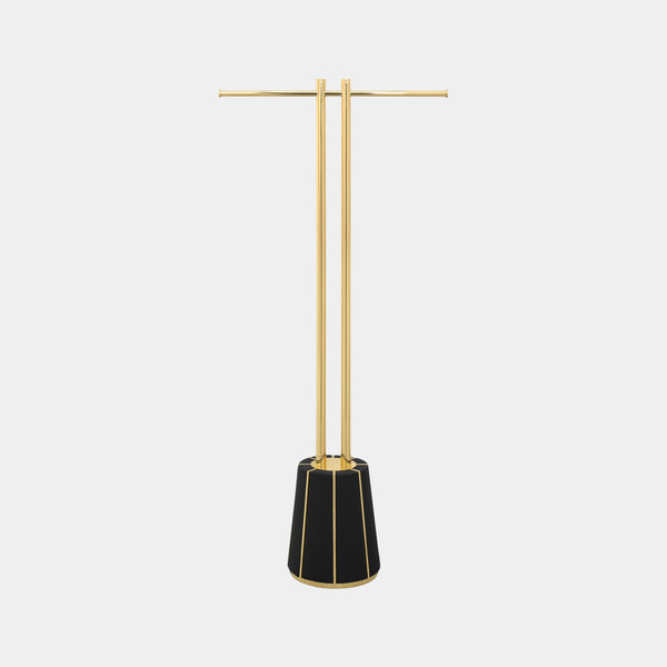 Martha Gold & Leather Towel Rack