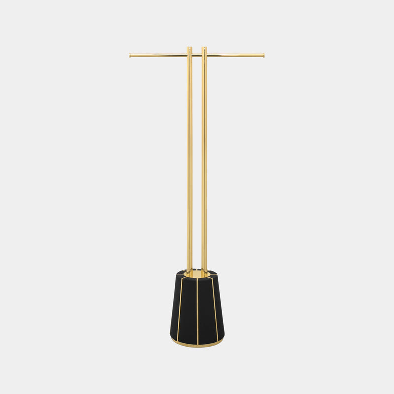 Martha Gold & Leather Towel Rack