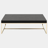 Mazzini Black Ash Coffee Table with Golden Legs