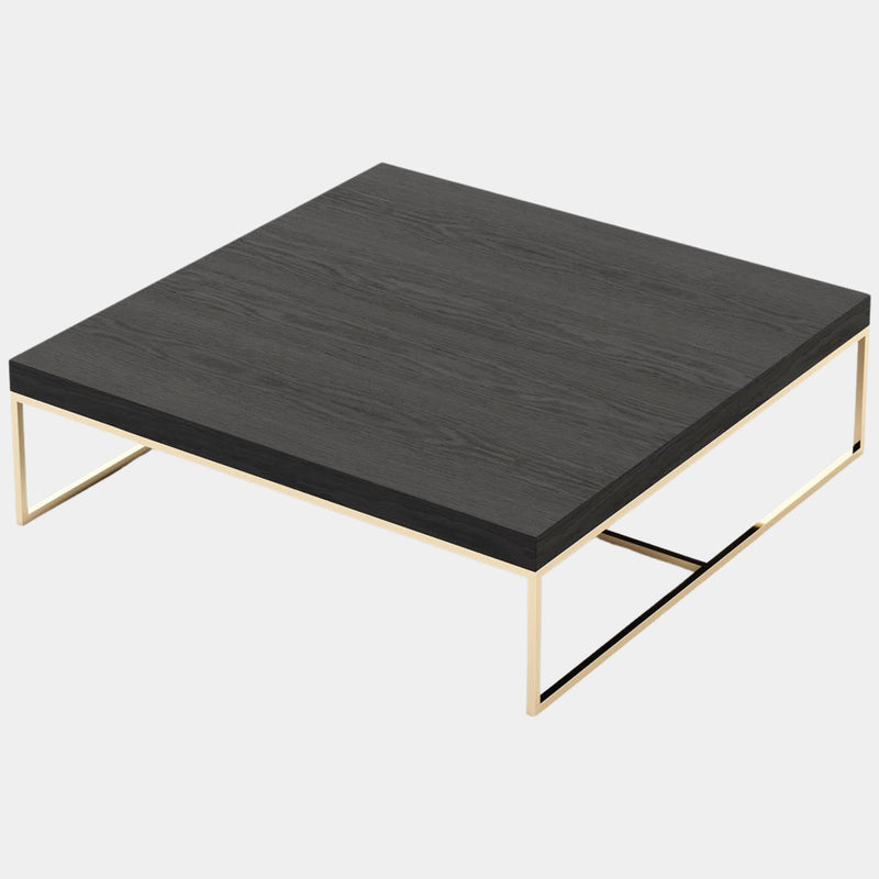 Mazzini Black Ash Coffee Table with Golden Legs