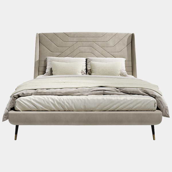 Mersonie Nabuk Leather Luxury Bed