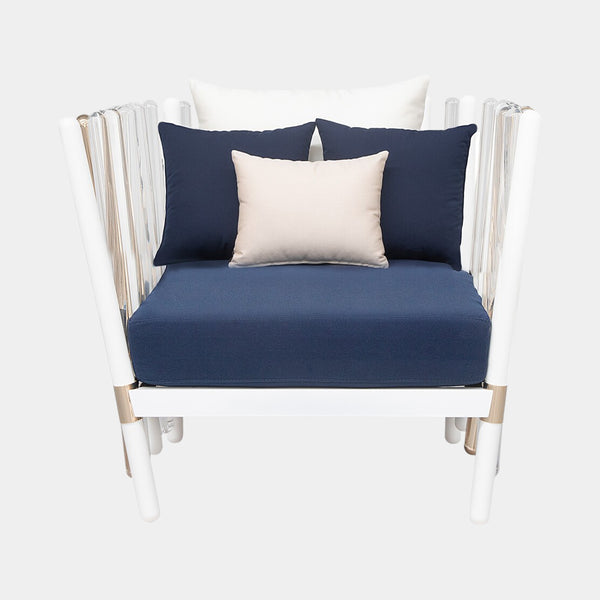 Miami Luxury Outdoor Armchair with Acrylic Rod Structure