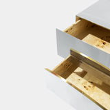 Artisan Crafted Lapiaz Nightstand with Poplar Root Wood