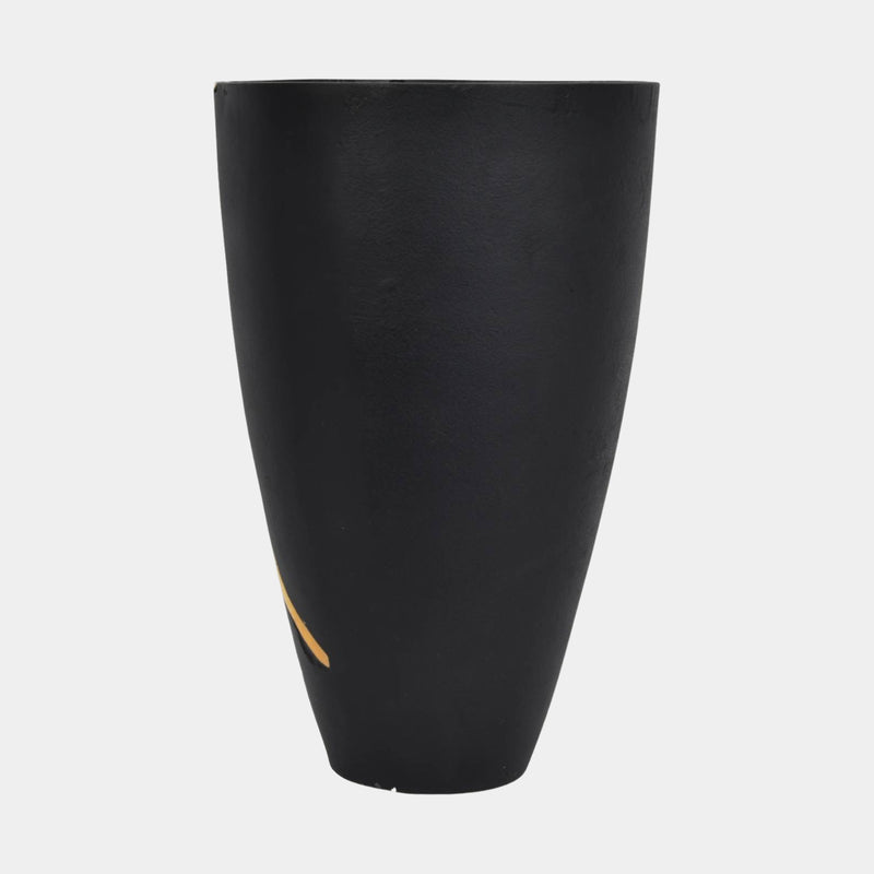Molten Luxury Vase with Gold Lava Detail