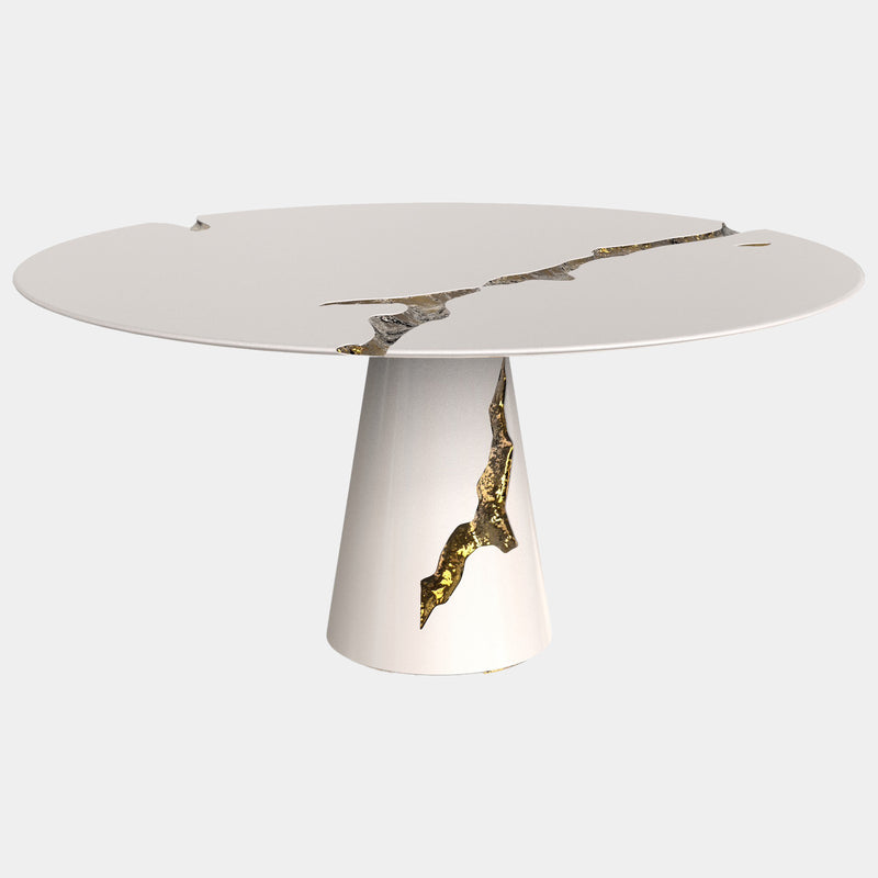 Molten Dining Table with Gold Veining