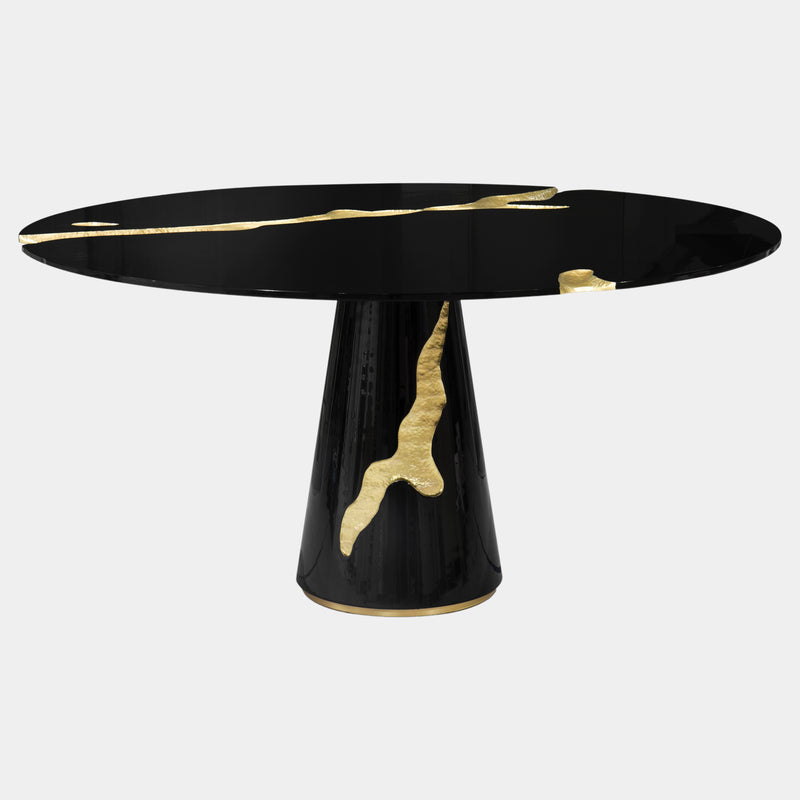 Molten Dining Table with Gold Veining