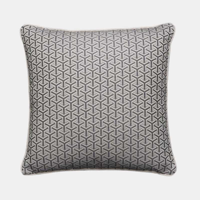 Monte Storm Grey Geometric Cushion