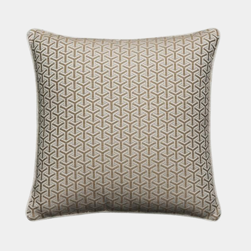 Monte Almond Geometric Cushion