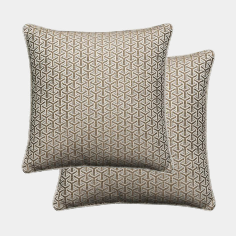 Monte Almond Geometric Cushion