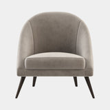 Moon Upholstered Armchair with Deep Convex Back