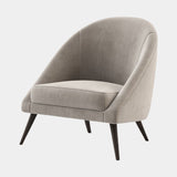Moon Upholstered Armchair with Deep Convex Back