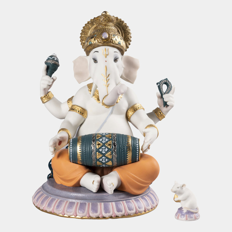 Mridangam Ganesha Figurine