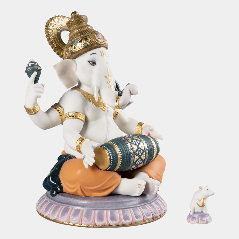 Mridangam Ganesha Figurine