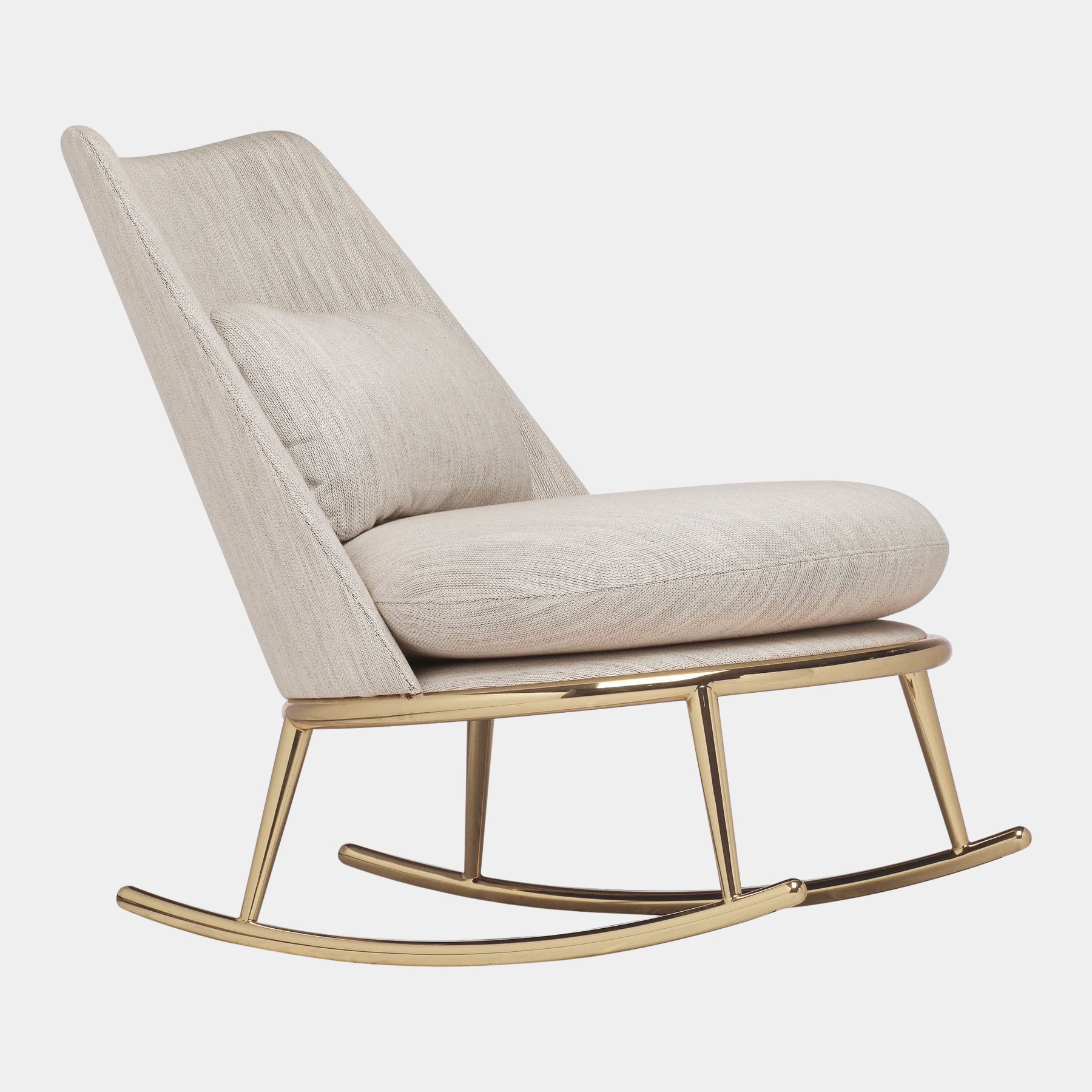 Narla Polished Gold Rocking Chair | Touched Interiors