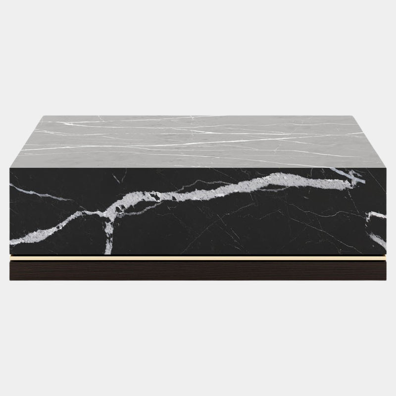 Nero Marquina Polished Marble Coffee Table