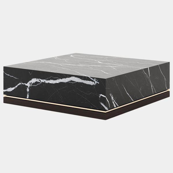 Nero Marquina Polished Marble Coffee Table