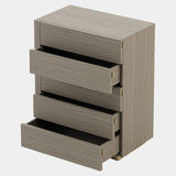 O'Hare Aged Oak Tallboy with Polished Golden Base