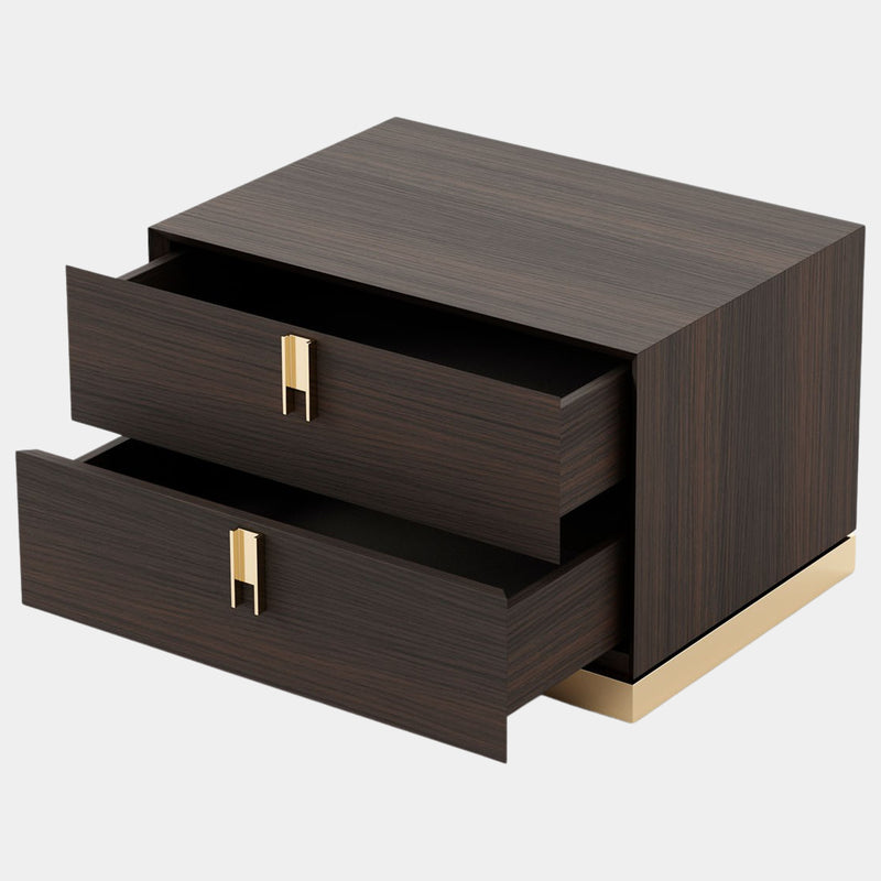 Odysseus Smoked Oak Matte Luxury Bedside Table