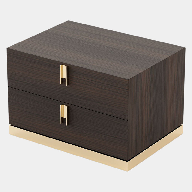 Odysseus Smoked Oak Matte Luxury Bedside Table