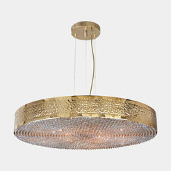 Penthouse Gold-Plated Crystal Suspension Light