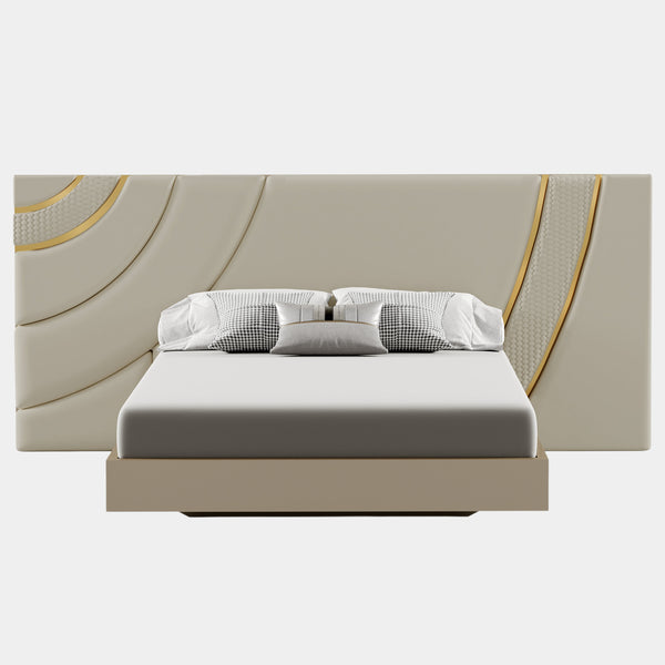 Pereira Upholstered Luxury Bedstead with Golden Detailing