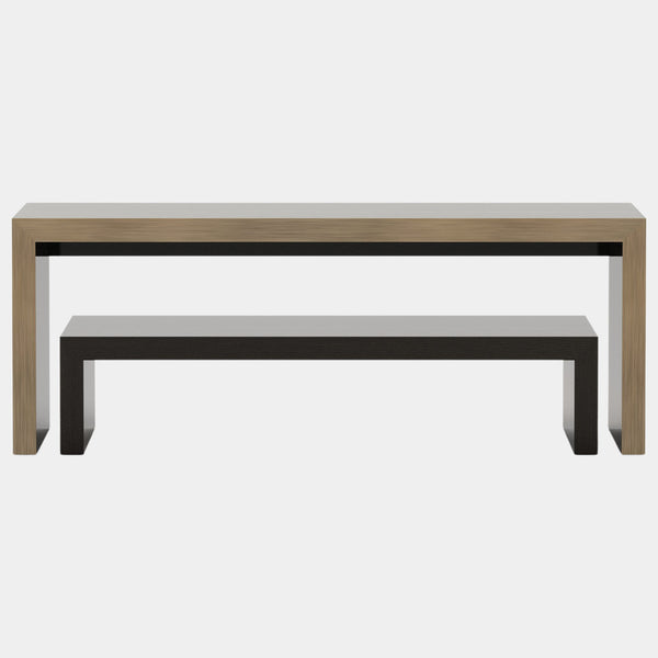 Pinhão High Gloss Dark Oak Luxury Console Table