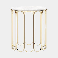 Plaza Estremoz Polished Marble Side Table