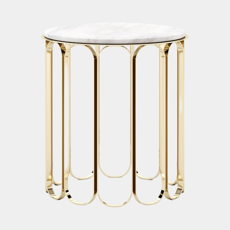 Plaza Estremoz Polished Marble Side Table