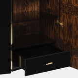 Polished Brass & Black Lacquer Trevi Sideboard