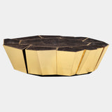 Polished Brass & Emperador Dark Marble Coffee Table