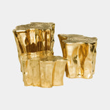 Polished Gold Plated Coffee Table Set