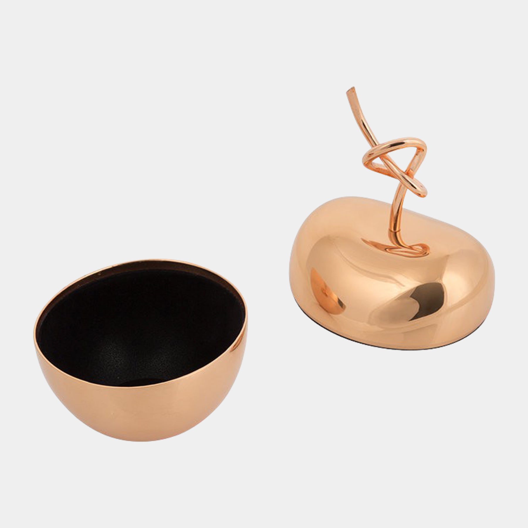 Polished Rose Gold Luxury Knotted Cherry Jewellery Box