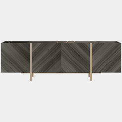 The Private Label Edge Sideboard with Eucalyptus Veneer & Marble Top
