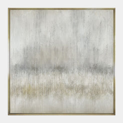 Bisoir by Quintessa Art – Contemporary luxury wall art featuring a neutral palette with gold leaf accents, perfect for high-end home decor and modern interior design.
