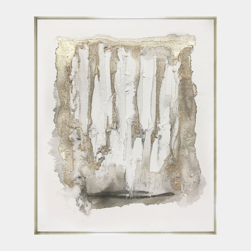 Quintessa Art Kragero: A stunning contemporary art piece for luxury home decor. Hand-painted with gold leaf accents.