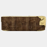 Luxury Ramona Black Sideboard – High-Gloss Design with Polished Brass Accents