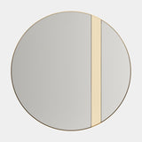 Ricci Polished Gold Round Mirror