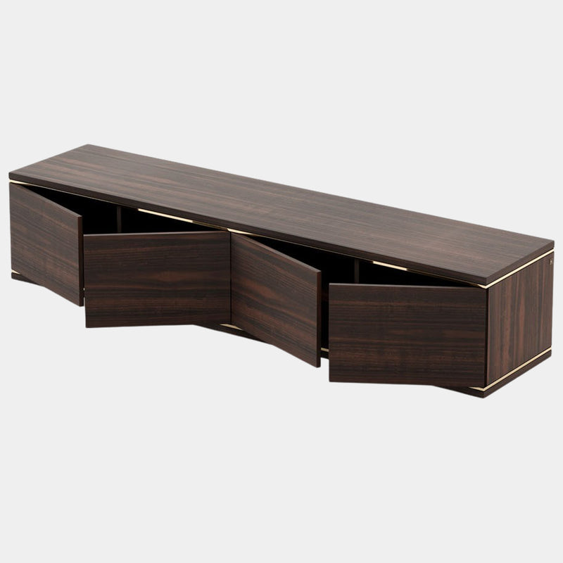 Rizzo Smoked Eucalyptus Wood TV Cabinet