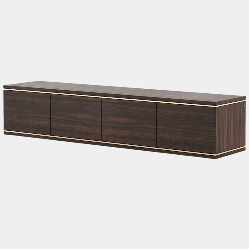 Rizzo Smoked Eucalyptus Wood TV Cabinet