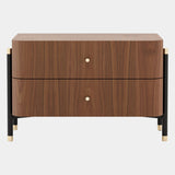 Rosewood Walnut Mid-Century Nightstand