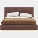 Rupert Borgogna Leather Luxury Bed